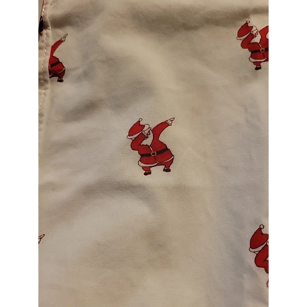 Denim & Flower Ricky Singh Button Down Dabbing Santa Shirt Kid's Size 7 NWT - Picture 2 of 6